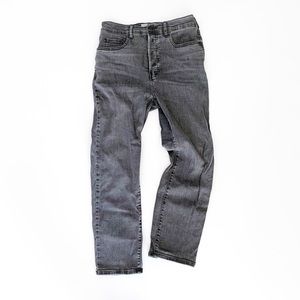 Everlane High-Rise Slim Straight Jeans Grey | 30